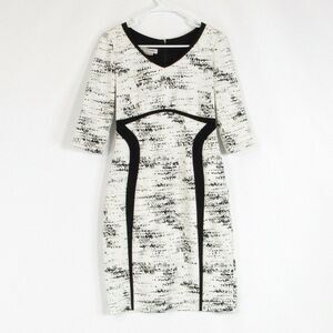 White black KAY UNGER sheath dress 2